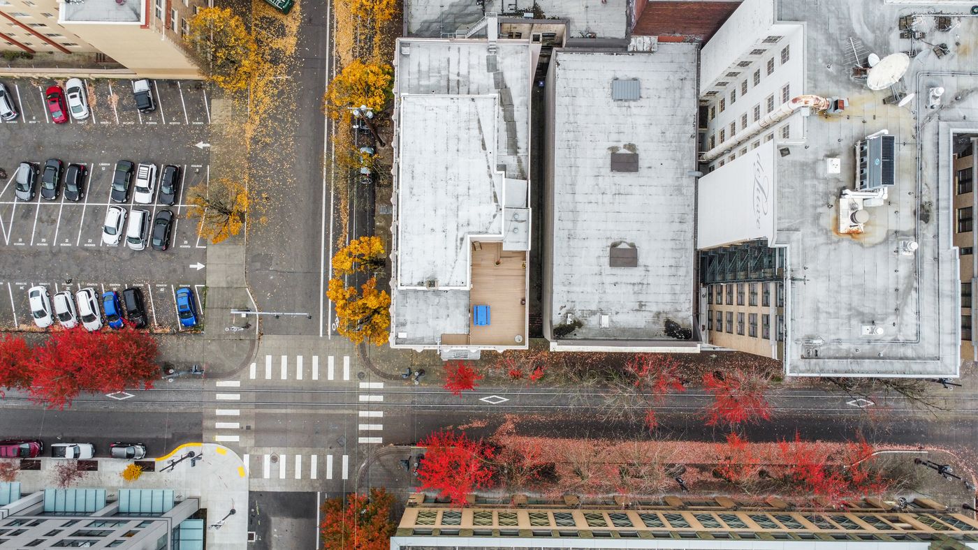 Aerial drone view